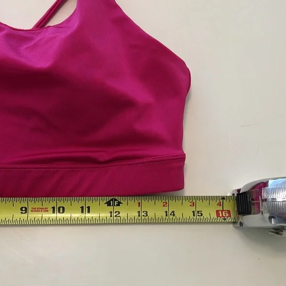 Like new! Athleta Exhale Ultimate Running Hot Pink Sports Bra Sz L - Picture 5 of 7